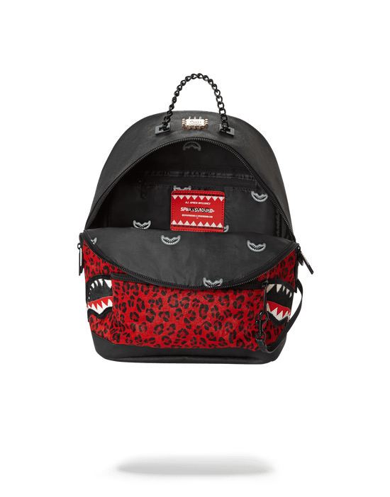 Sprayground 6-STRAP RED LEOPARD EMPRESS (PONY HAIR)