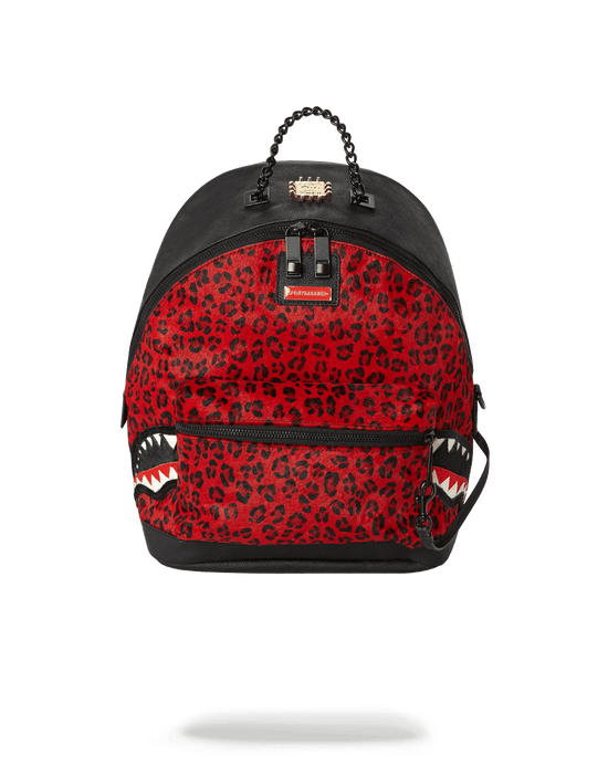sprayground 6-STRAP RED LEOPARD EMPRESS (PONY HAIR)