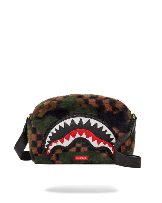 sprayground BIG SKY FUR SHARK MESSENGER BRICK BAG