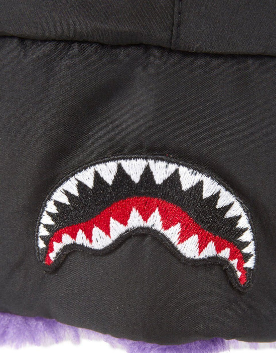 Sprayground BLACK 3M PURPLE FUR AVIATOR HAT