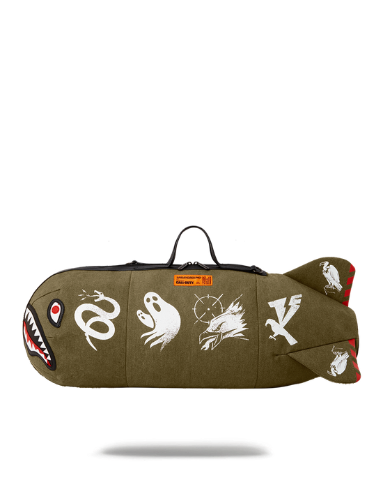 sprayground CALL OF DUTY SHARK TORPEDO DUFFLE