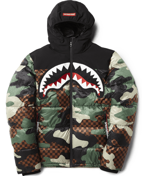 sprayground CAMO CHECKERED PUFFER