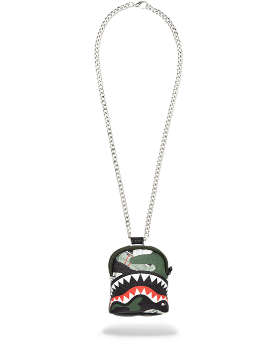 sprayground CAMO MONEY SHARK BACKPACK CHAIN