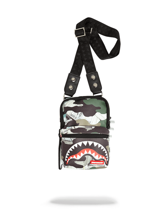 sprayground CAMO MONEY SHARK SLING