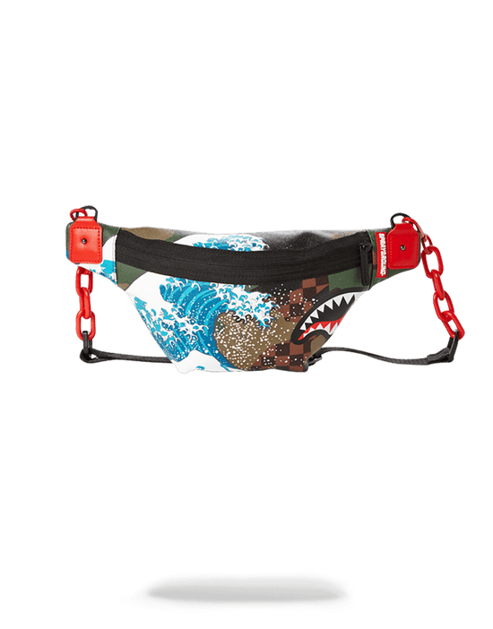 sprayground CAMOKAWA WAVE SHARK CROSSBODY