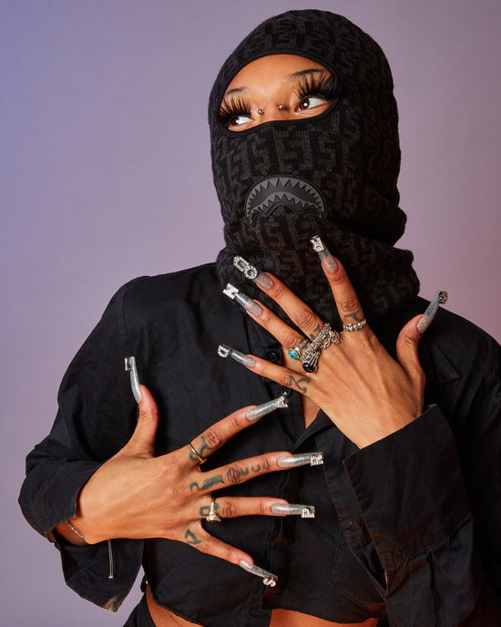 Sprayground CASHIN CHECKS SKI MASK (GRAY)