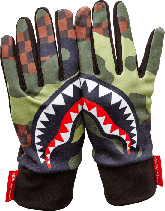 sprayground CHECKER CAMO GLOVES