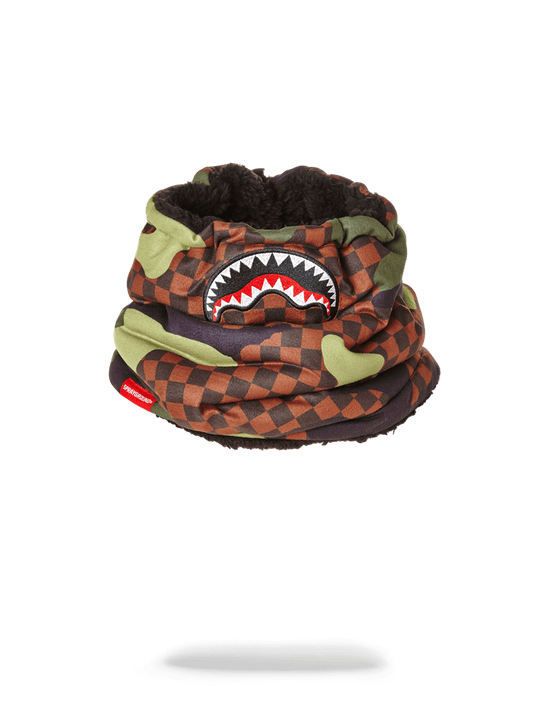 sprayground CHECKER CAMO NECK WARMER