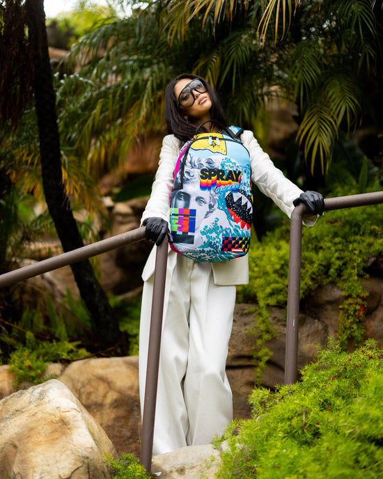 Sprayground COLLAGE OF RANDOM DLXSR BACKPACK