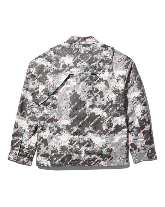 Sprayground DOUBLE YOKE SNAP FRONT JACKET (GREY)