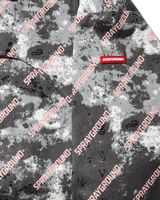 Sprayground DOUBLE YOKE SNAP FRONT JACKET (GREY)