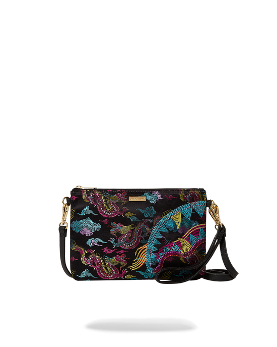 sprayground EMBROIDERED DRAGONS CROSSOVER CLUTCH