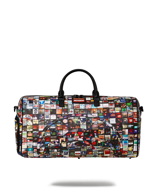 sprayground EXIT ART COLLAB DUFFLE