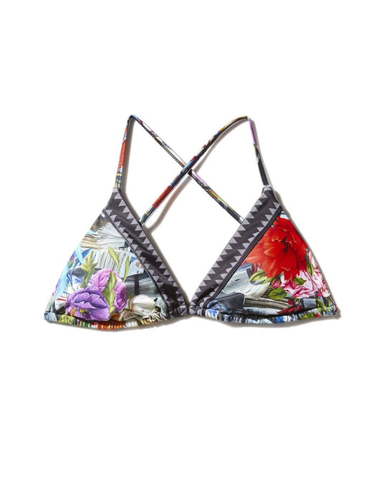 sprayground FLORAL MONEY BIKINI TOP