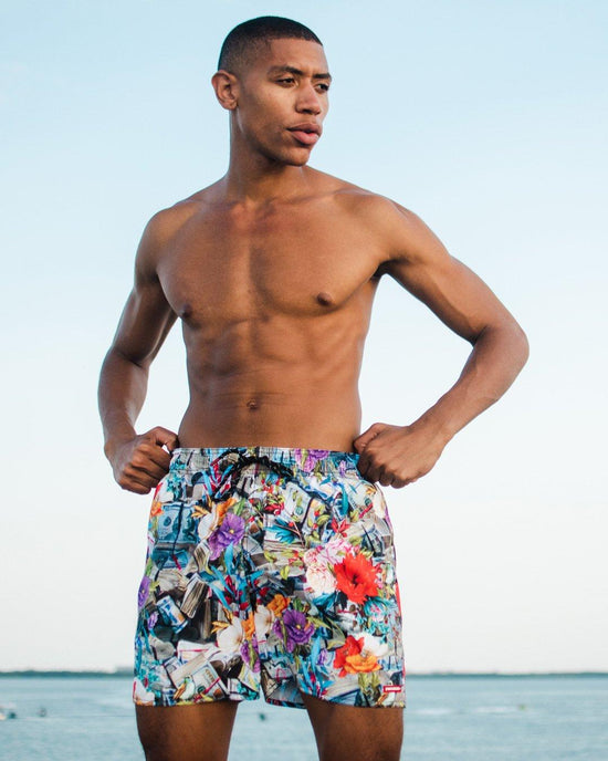 Sprayground FLORAL MONEY SHOTO SWIM TRUNKS