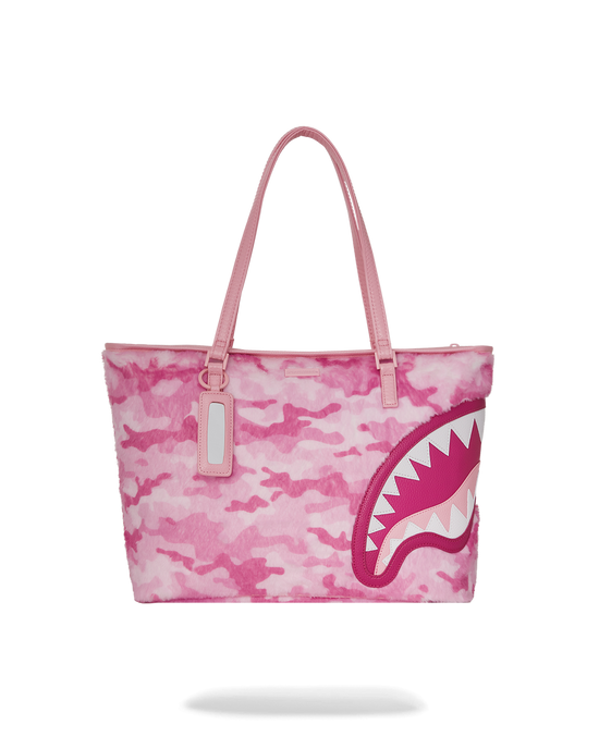 sprayground FURRROCIOUS IN PINK TOTE