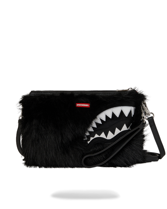 sprayground FURZILLA SHARK (NIGHT) CROSSOVER CLUTCH