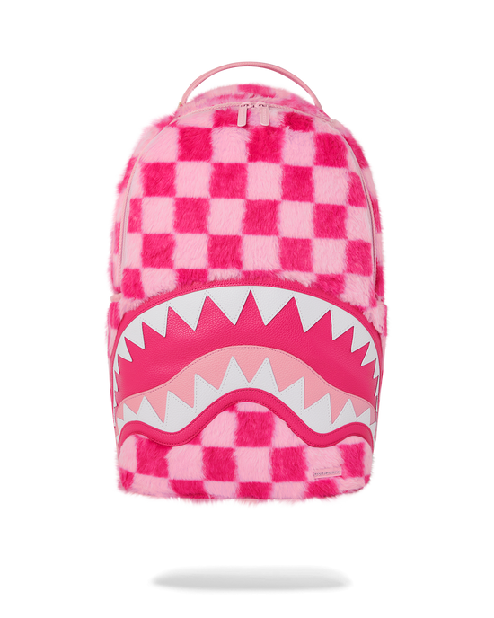 sprayground FURZILLA SHARK (PINK CHECK) BACKPACK