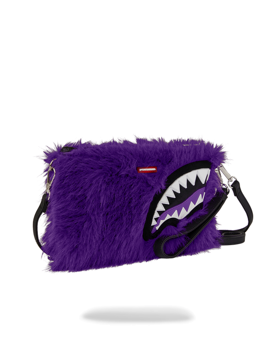 Sprayground FURZILLA SHARK (PURP) CROSSOVER CLUTCH