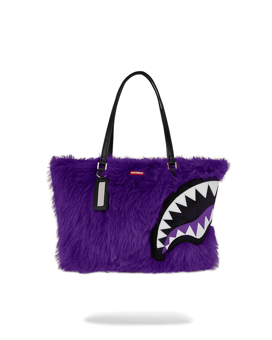 sprayground FURZILLA SHARK (PURP) TOTE