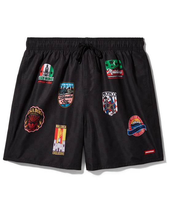 sprayground GLOBAL MOGUL BILLIONAIRE SWIM SHORTS