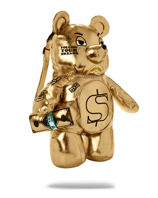 Sprayground GOLD RUSH MONEYBEAR TEDDYBEAR BACKPACK