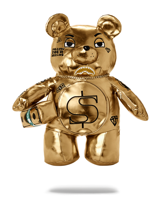 sprayground GOLD RUSH MONEYBEAR TEDDYBEAR BACKPACK