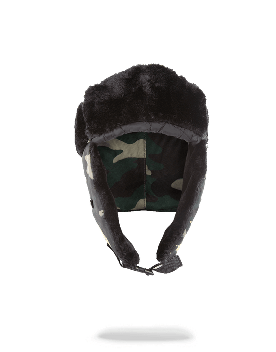 sprayground GOLD STENCIL CAMO AVIATOR HAT