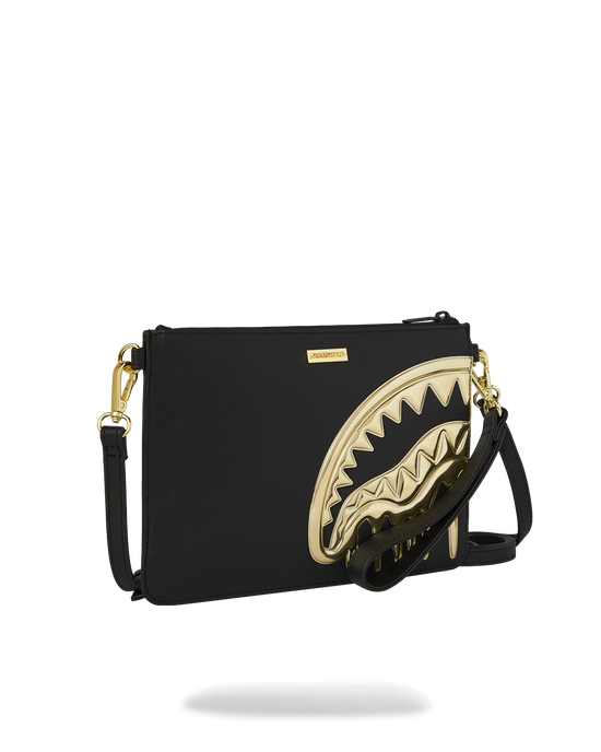 Sprayground GOLDHEART SHARK DRIP CROSSOVER CLUTCH
