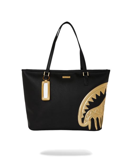 sprayground GOLDHEART SHARK DRIP TOTE