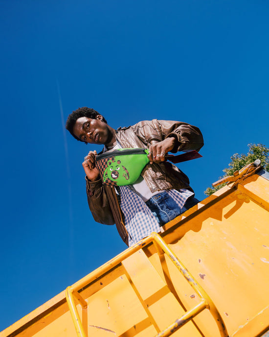 Sprayground GREEN MONEY BEAR SAVVY CROSSBODY