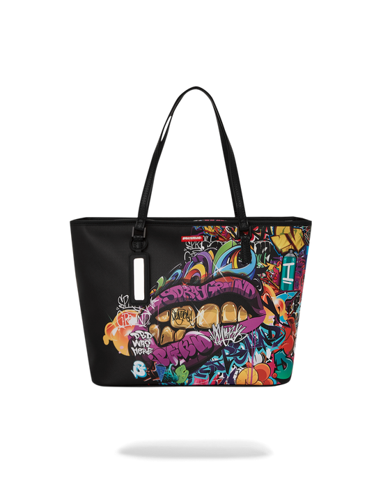 sprayground HALF GRAF LIPS TOTE