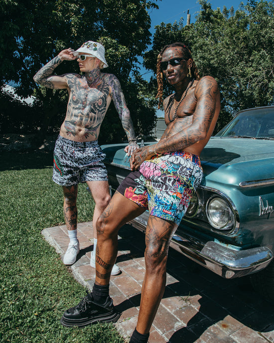 Sprayground HALF GRAFF SHOTO SWIM TRUNKS