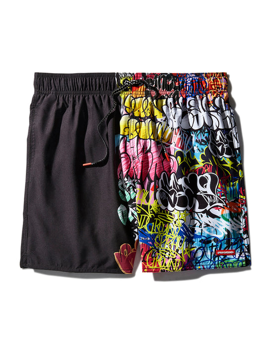 sprayground HALF GRAFF SHOTO SWIM TRUNKS