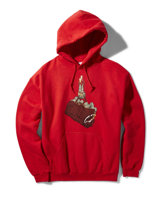 sprayground HOUSE OF VILLAINS HOODIE (RED)