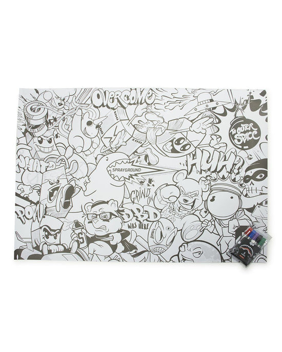 sprayground SPRAYGROUND HUGE COLORING POSTER 39"x27" & MARKERS INCLUDED