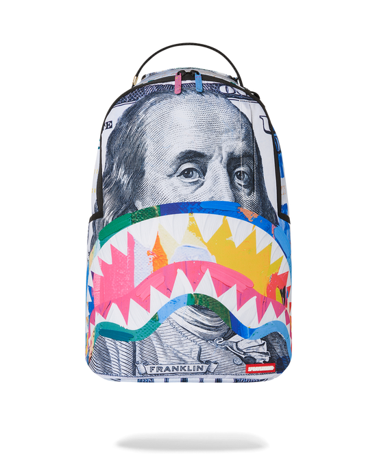sprayground I PAINT ON MONEY DLXSR BACKPACK