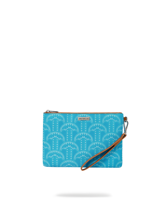 sprayground ILLUCHAINS TURQ CROSSOVER CLUTCH