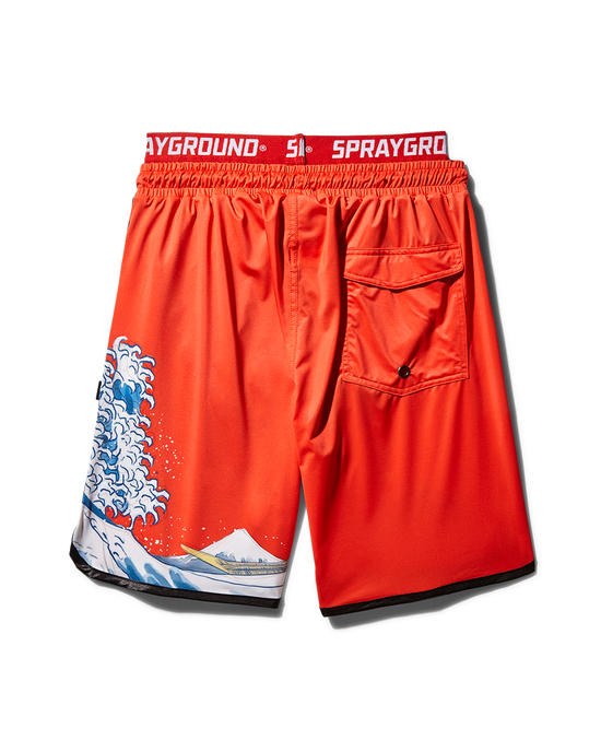 Sprayground JAPAN WAVE CORTO SWIM TRUNKS (RED)