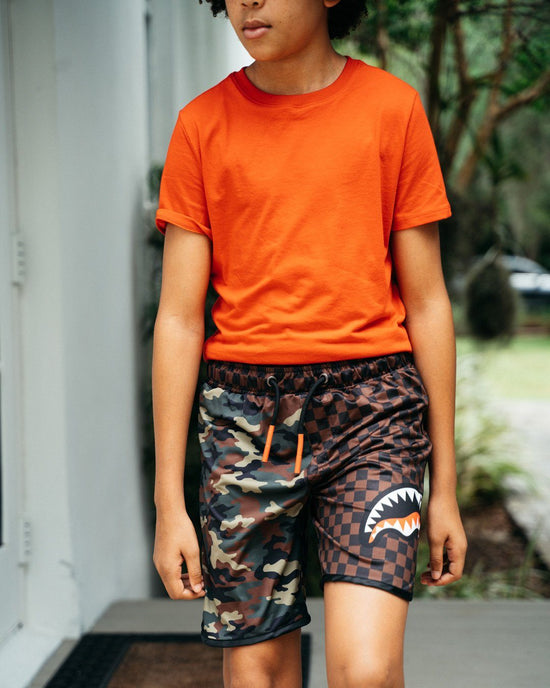 Sprayground KIDS CHECKS & CAMO SWIM TRUNKS