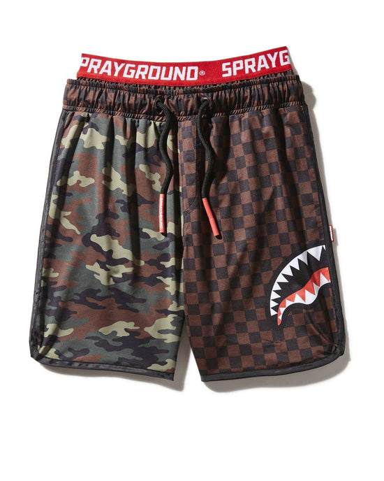 sprayground KIDS CHECKS & CAMO SWIM TRUNKS