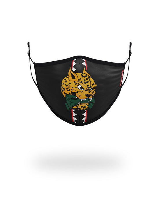 sprayground KIDS FORM FITTING MASK: SPUCCI LEOPARD