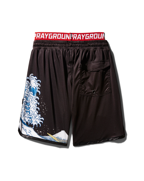 Sprayground KIDS JAPAN WAVE SWIM TRUNKS (BLACK)