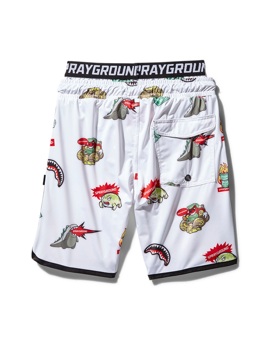 Sprayground KIDS PATCH ALL-IN SWIM TRUNKS (WHITE)