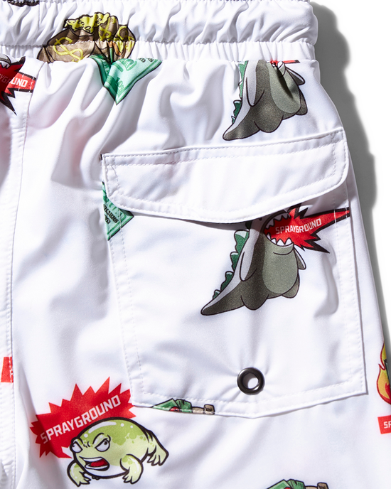 Sprayground KIDS PATCH ALL-IN SWIM TRUNKS (WHITE)