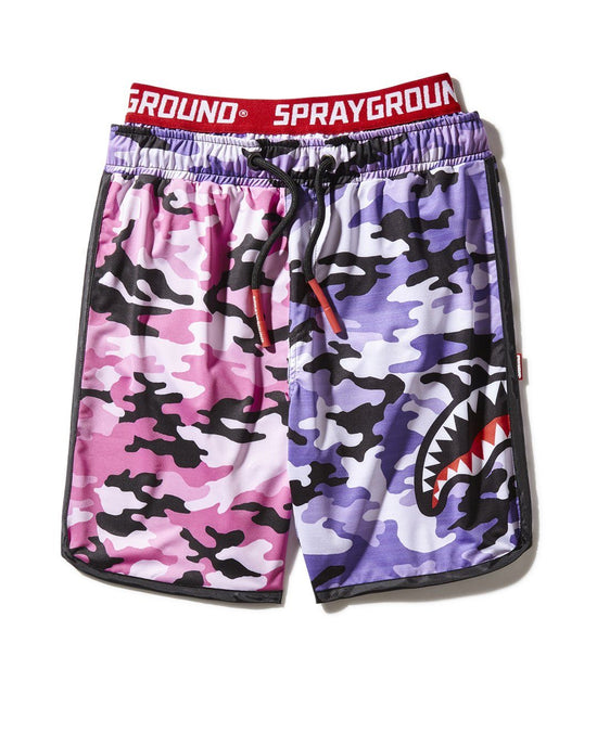 sprayground KIDS SPLIT CAMO SWIM TRUNKS