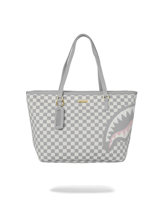 sprayground KNIT SHARKS IN PARIS IN CREAM TOTE