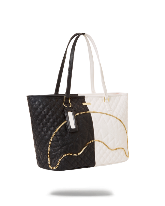 Sprayground LEVELED UP SPLIT QUILT SHARK TOTE