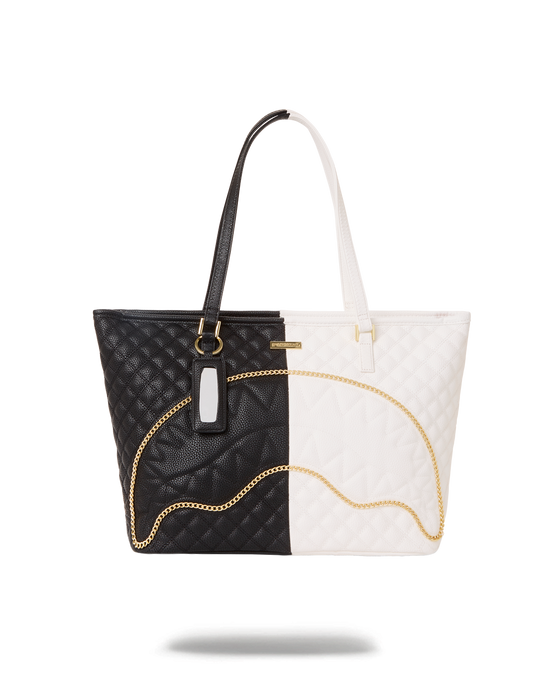 sprayground LEVELED UP SPLIT QUILT SHARK TOTE