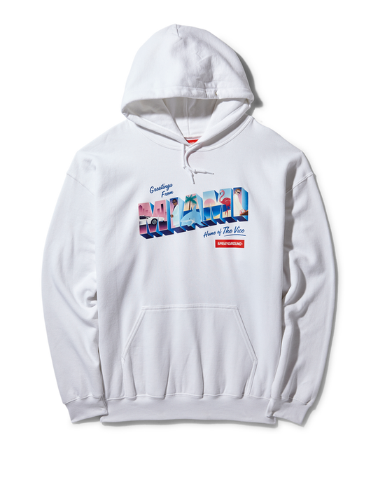 sprayground MIAMI VICE HOODY (WHITE)